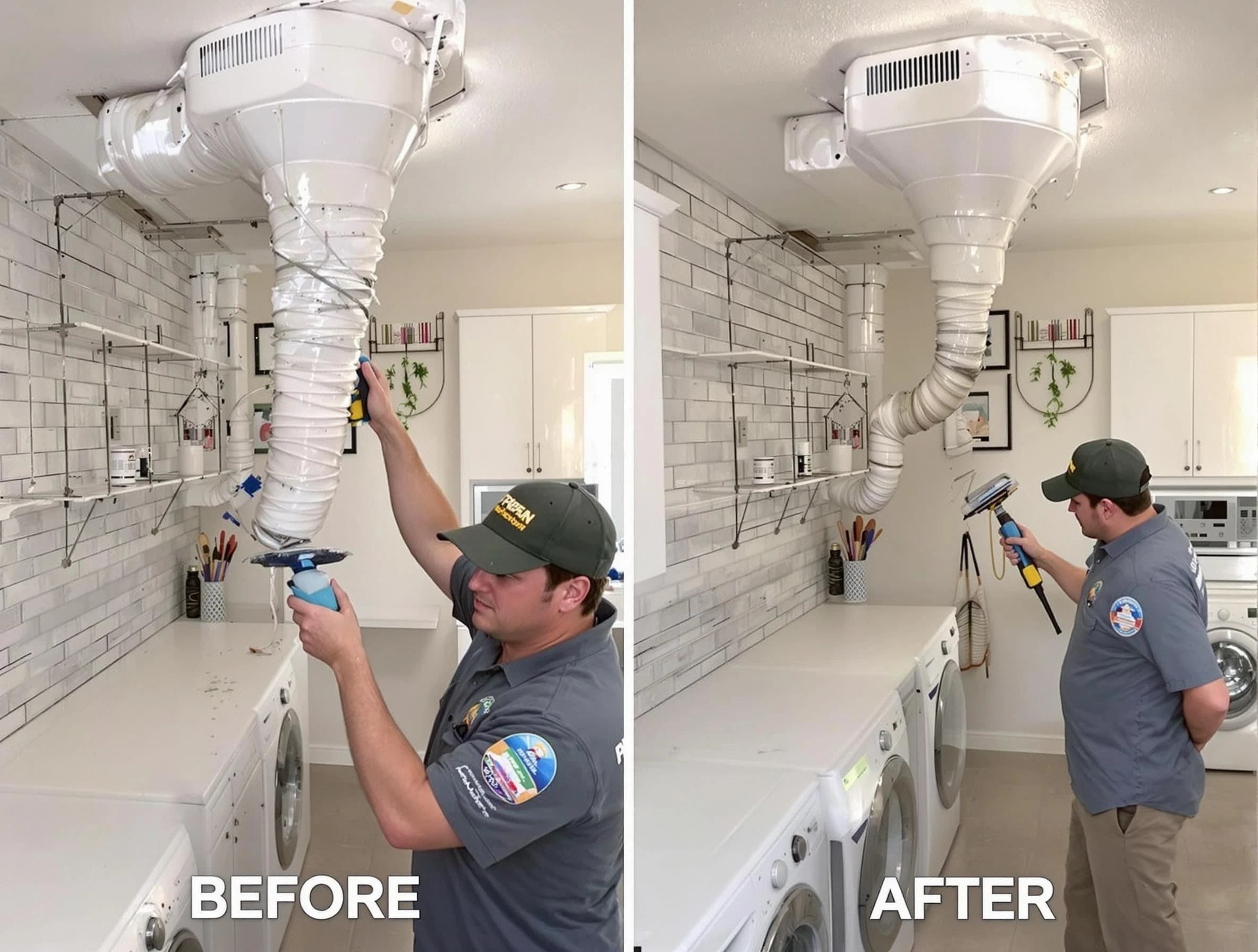 Professional dryer exhaust vent cleaning by North Huntingdon Dryer Vent Cleaning in North Huntingdon