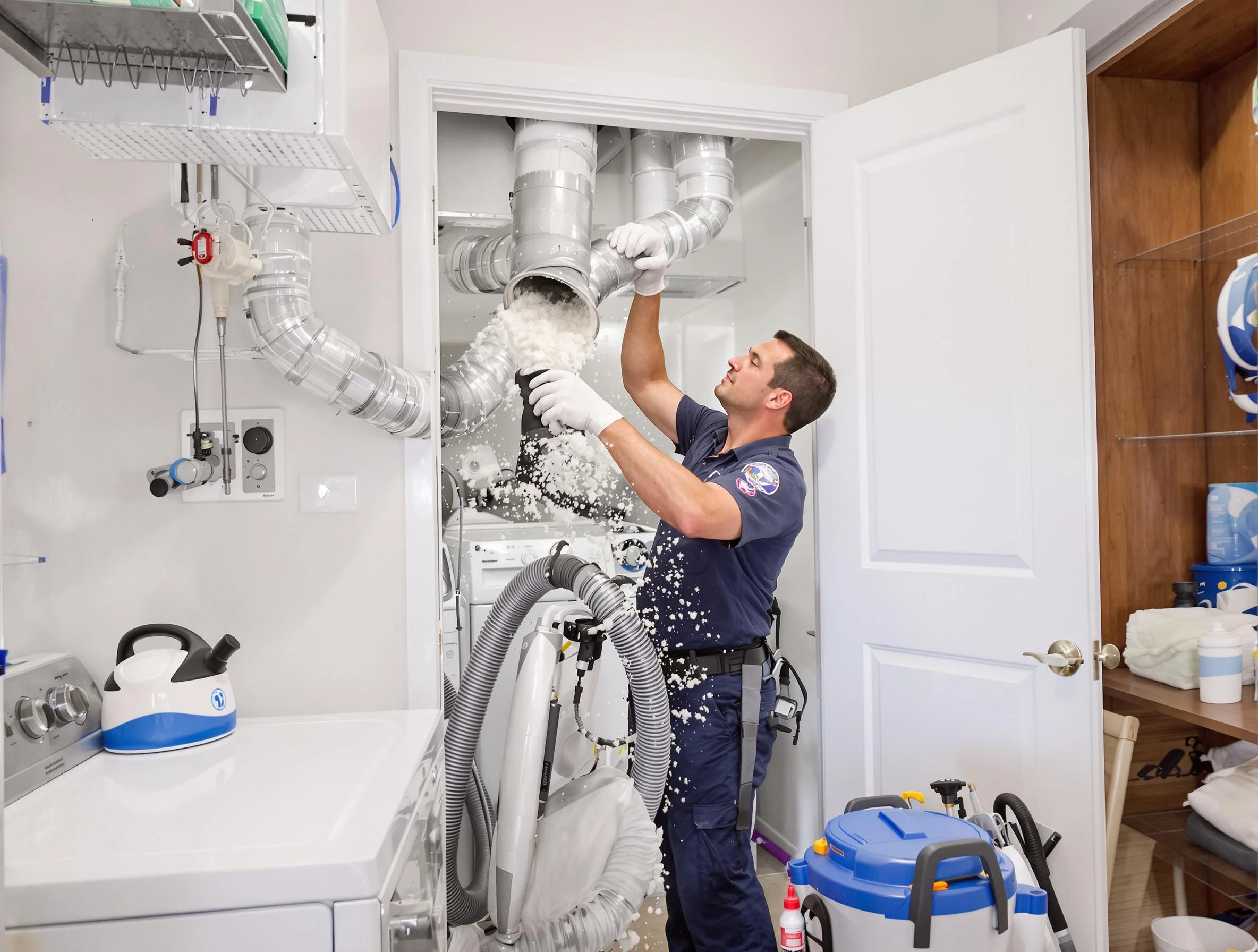 North Huntingdon Dryer Vent Cleaning technician delivering thorough residential dryer vent cleaning service in North Huntingdon